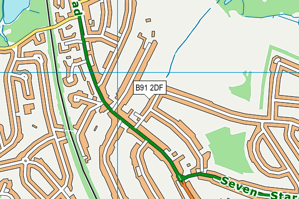 B91 2DF map - OS VectorMap District (Ordnance Survey)