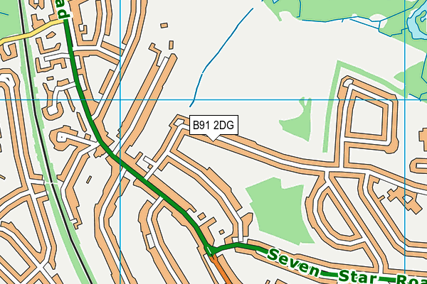 B91 2DG map - OS VectorMap District (Ordnance Survey)