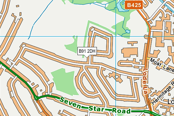 B91 2DH map - OS VectorMap District (Ordnance Survey)