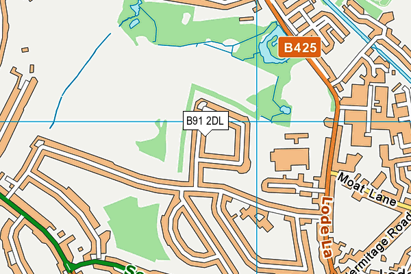 B91 2DL map - OS VectorMap District (Ordnance Survey)