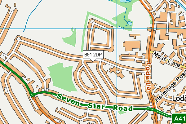 B91 2DP map - OS VectorMap District (Ordnance Survey)