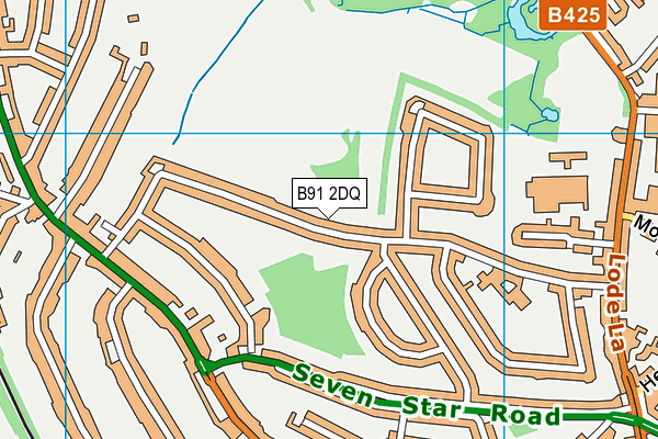 B91 2DQ map - OS VectorMap District (Ordnance Survey)