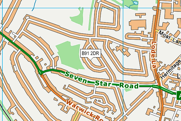 B91 2DR map - OS VectorMap District (Ordnance Survey)