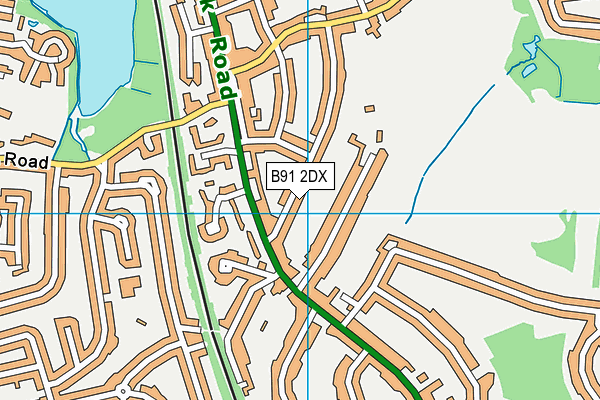 B91 2DX map - OS VectorMap District (Ordnance Survey)