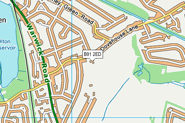 B91 2ED map - OS VectorMap District (Ordnance Survey)