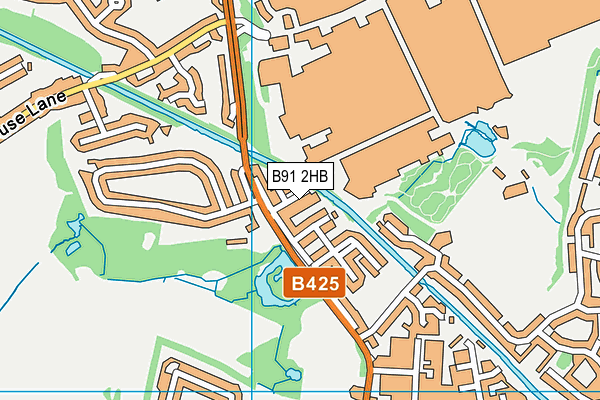 B91 2HB map - OS VectorMap District (Ordnance Survey)