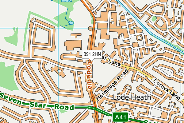 B91 2HN map - OS VectorMap District (Ordnance Survey)