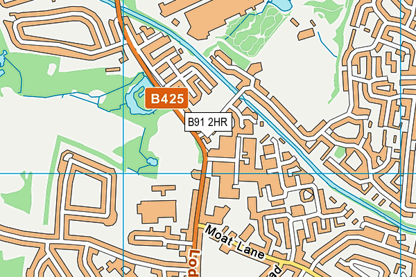 B91 2HR map - OS VectorMap District (Ordnance Survey)
