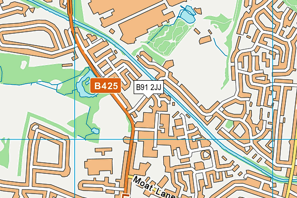 B91 2JJ map - OS VectorMap District (Ordnance Survey)