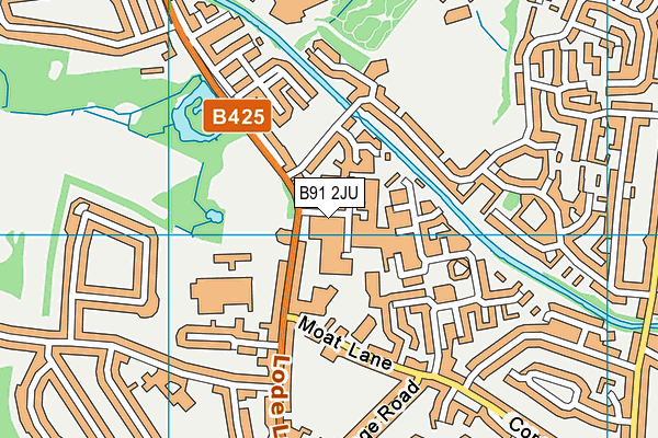 B91 2JU map - OS VectorMap District (Ordnance Survey)