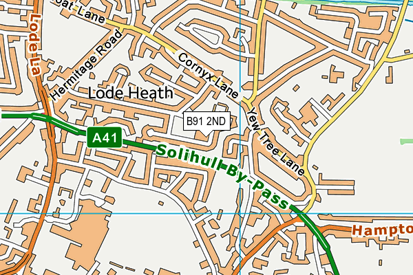 B91 2ND map - OS VectorMap District (Ordnance Survey)