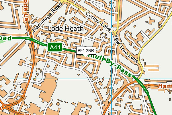 B91 2NR map - OS VectorMap District (Ordnance Survey)