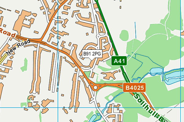 B91 2PG map - OS VectorMap District (Ordnance Survey)