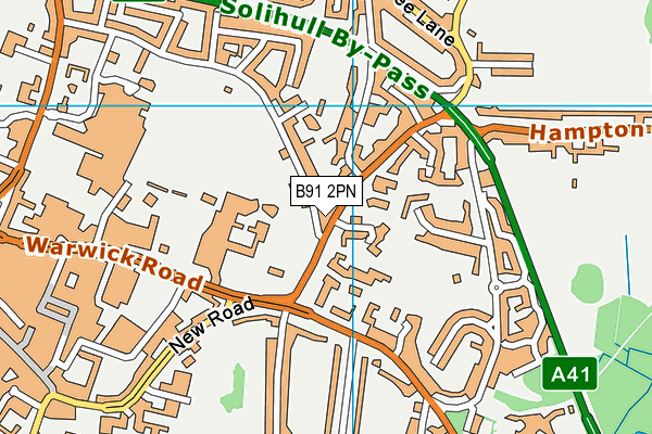B91 2PN map - OS VectorMap District (Ordnance Survey)