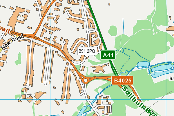 B91 2PQ map - OS VectorMap District (Ordnance Survey)