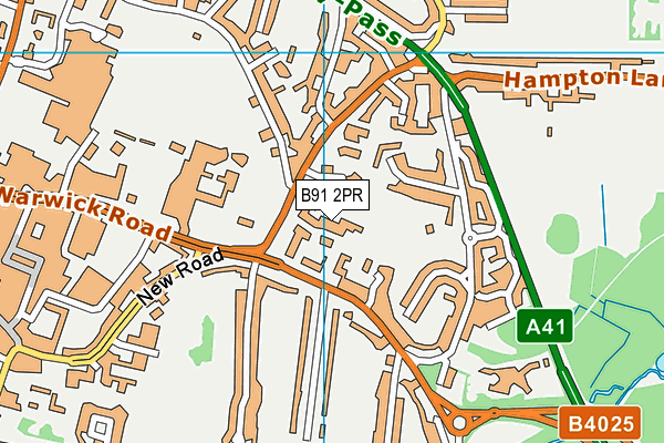 B91 2PR map - OS VectorMap District (Ordnance Survey)