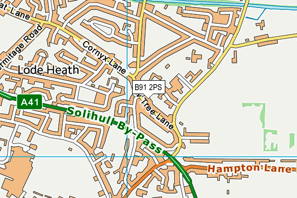 B91 2PS map - OS VectorMap District (Ordnance Survey)