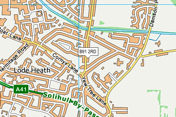 B91 2RD map - OS VectorMap District (Ordnance Survey)