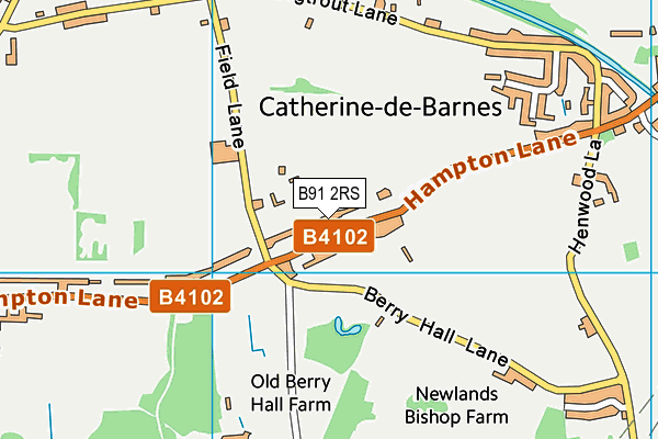 B91 2RS map - OS VectorMap District (Ordnance Survey)