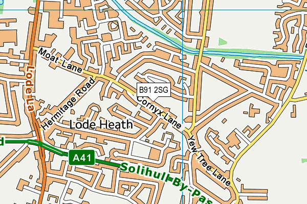 B91 2SG map - OS VectorMap District (Ordnance Survey)