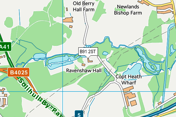 B91 2ST map - OS VectorMap District (Ordnance Survey)