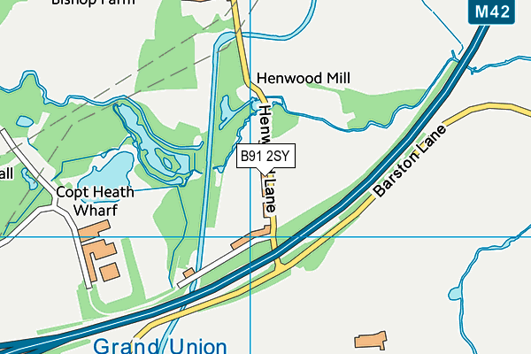 B91 2SY map - OS VectorMap District (Ordnance Survey)