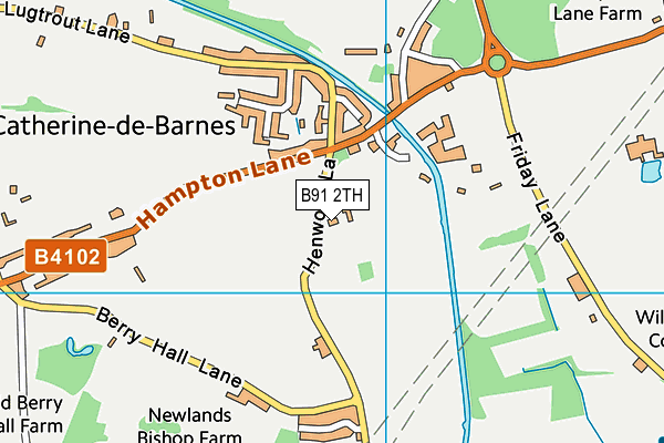 B91 2TH map - OS VectorMap District (Ordnance Survey)