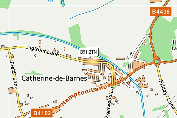 B91 2TN map - OS VectorMap District (Ordnance Survey)