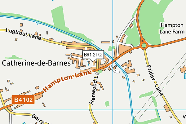 B91 2TQ map - OS VectorMap District (Ordnance Survey)