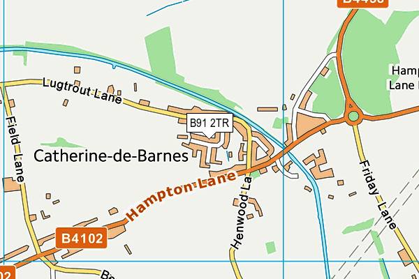 B91 2TR map - OS VectorMap District (Ordnance Survey)