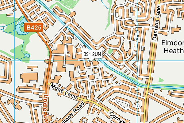 B91 2UN map - OS VectorMap District (Ordnance Survey)