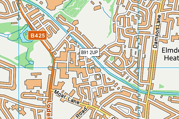 B91 2UP map - OS VectorMap District (Ordnance Survey)