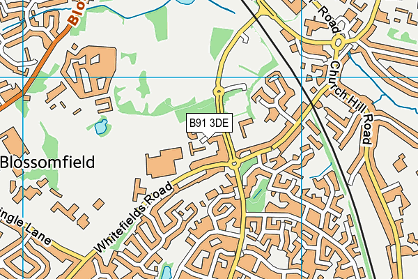 B91 3DE map - OS VectorMap District (Ordnance Survey)