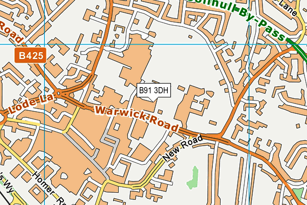 B91 3DH map - OS VectorMap District (Ordnance Survey)