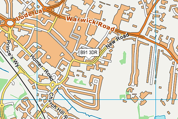 B91 3DR map - OS VectorMap District (Ordnance Survey)