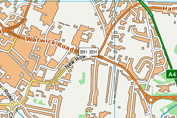 B91 3EH map - OS VectorMap District (Ordnance Survey)