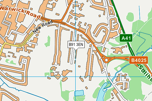 Saint Martin's School map (B91 3EN) - OS VectorMap District (Ordnance Survey)