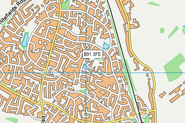 B91 3FE map - OS VectorMap District (Ordnance Survey)