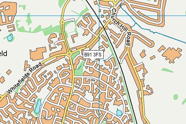 B91 3FS map - OS VectorMap District (Ordnance Survey)