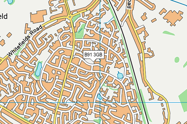 B91 3GB map - OS VectorMap District (Ordnance Survey)