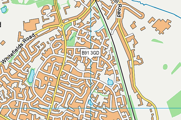 B91 3GD map - OS VectorMap District (Ordnance Survey)