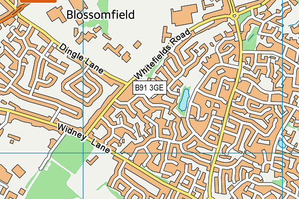 B91 3GE map - OS VectorMap District (Ordnance Survey)