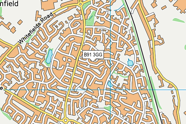 B91 3GG map - OS VectorMap District (Ordnance Survey)