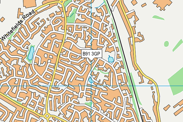 B91 3GP map - OS VectorMap District (Ordnance Survey)