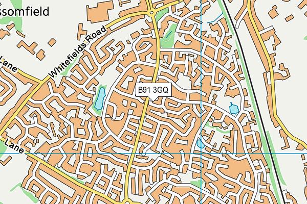 B91 3GQ map - OS VectorMap District (Ordnance Survey)