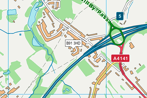 B91 3HD map - OS VectorMap District (Ordnance Survey)