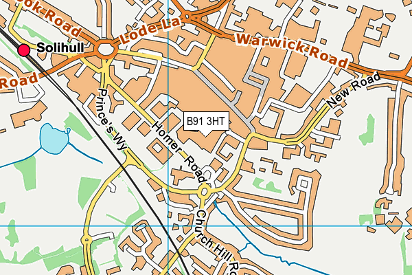 B91 3HT map - OS VectorMap District (Ordnance Survey)