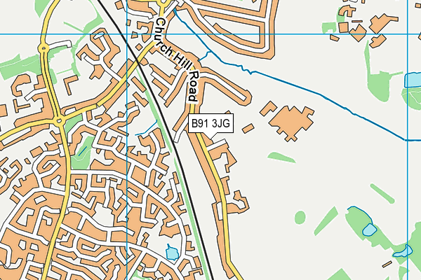 St Alphege Church of England Junior School map (B91 3JG) - OS VectorMap District (Ordnance Survey)