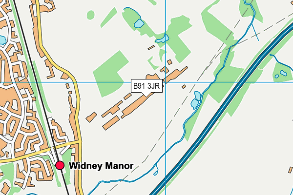 B91 3JR map - OS VectorMap District (Ordnance Survey)