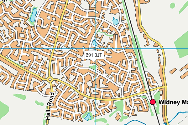 B91 3JT map - OS VectorMap District (Ordnance Survey)